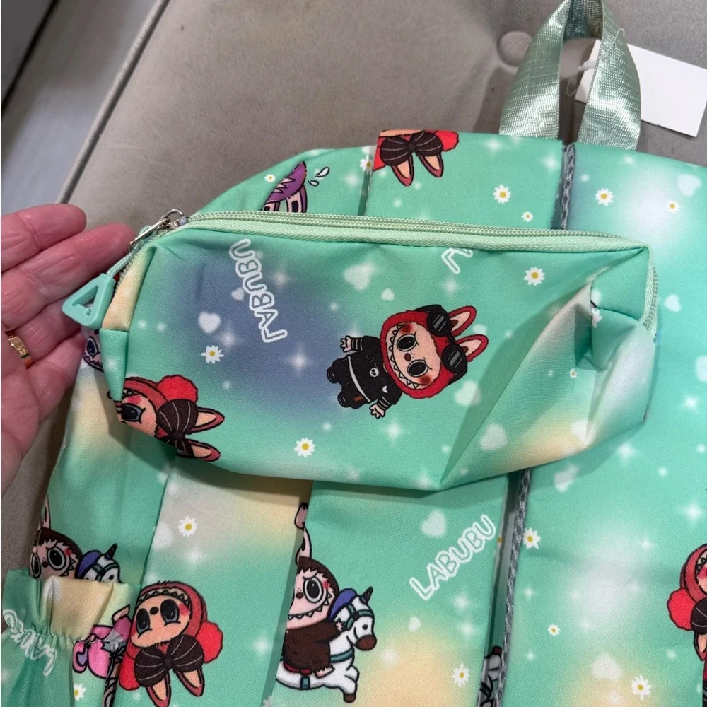 Labubu Mint Green Backpack with adorable celestial design, Brand New With Tags - Picture 11 of 14